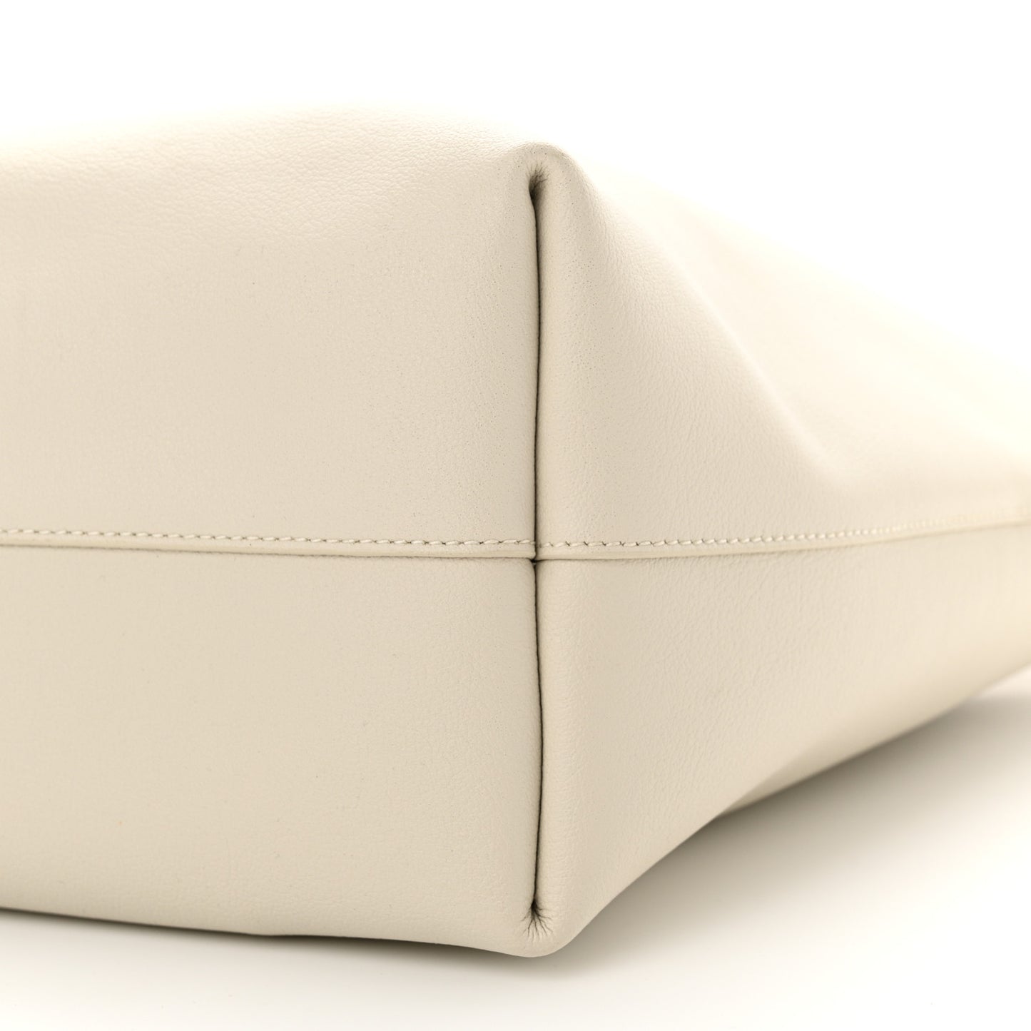Calfskin Large Shopping Tote Crema Soft