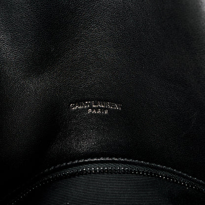 Saint Laurent Lambskin Quilted Monogram Monochrome Small Loulou Puffer Chain Satchel Black 7 of 11