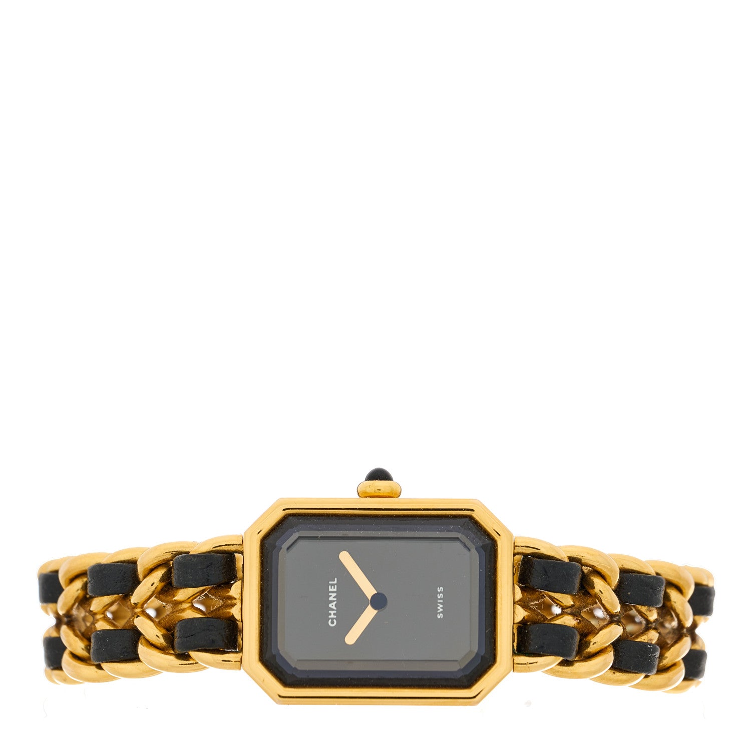 Chanel Stainless Steel Lambskin 20mm Chain Premiere Quartz Watch Gold L 2 of 4