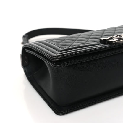 Chanel Caviar Quilted Medium Boy Flap Black 8 of 10
