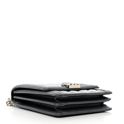 Chanel Iridescent Caviar Quilted North South Boy Flap Grey 4 of 10