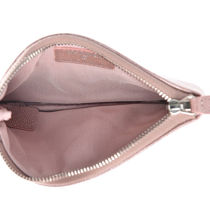 Chanel Metallic Caviar Chevron Quilted Small Vintage Mademoiselle Cosmetic Case Pink 5 of 7