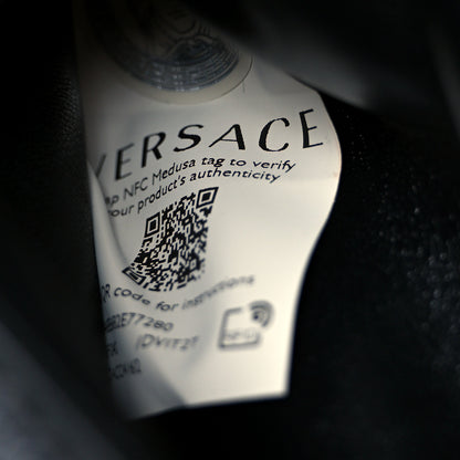 Versace Grained Calfskin Small La Medusa Top Handle Bag Black 7 of 11