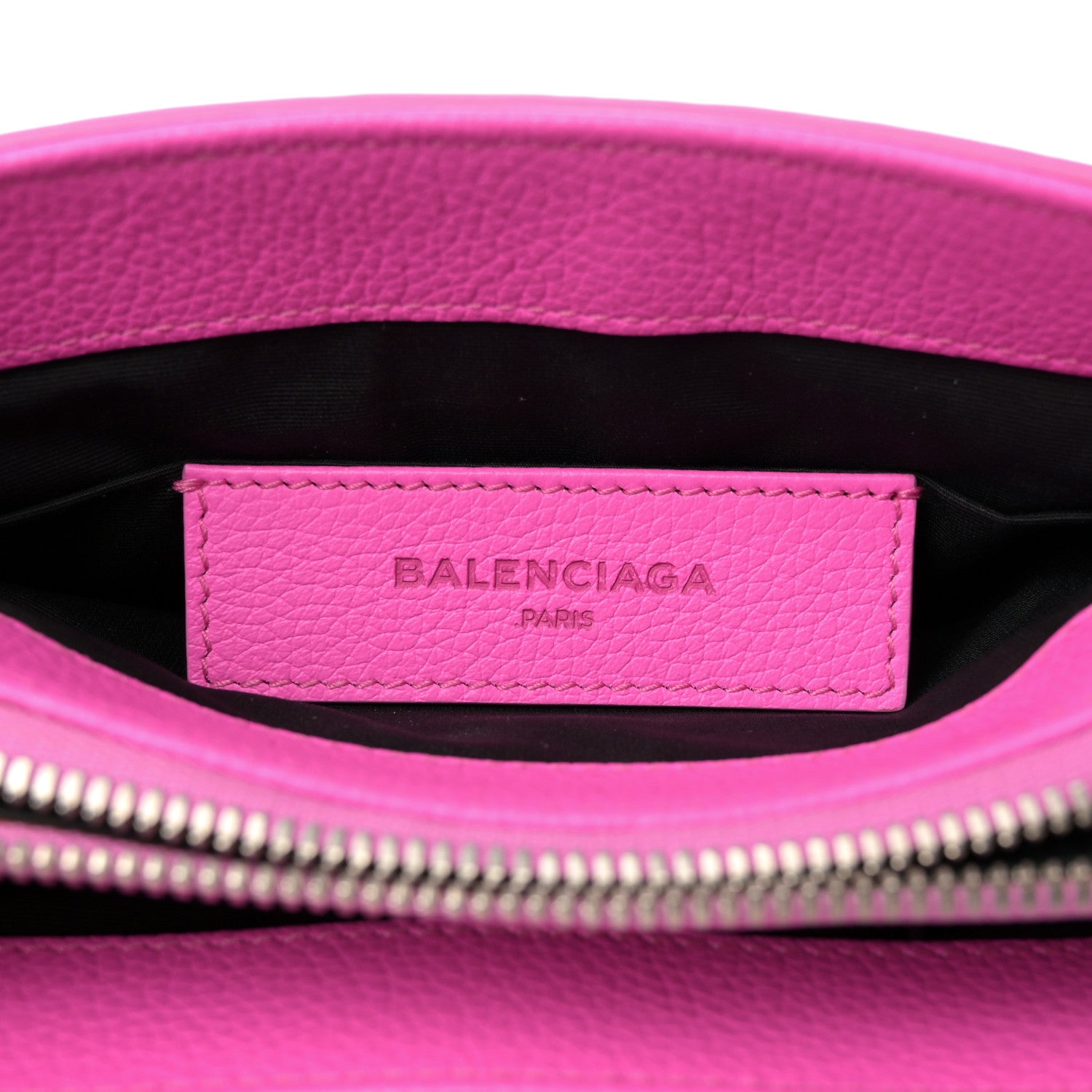 Balenciaga Grained Calfskin Le Dix Mini Soft Cartable Rose Fluo 8 of 16