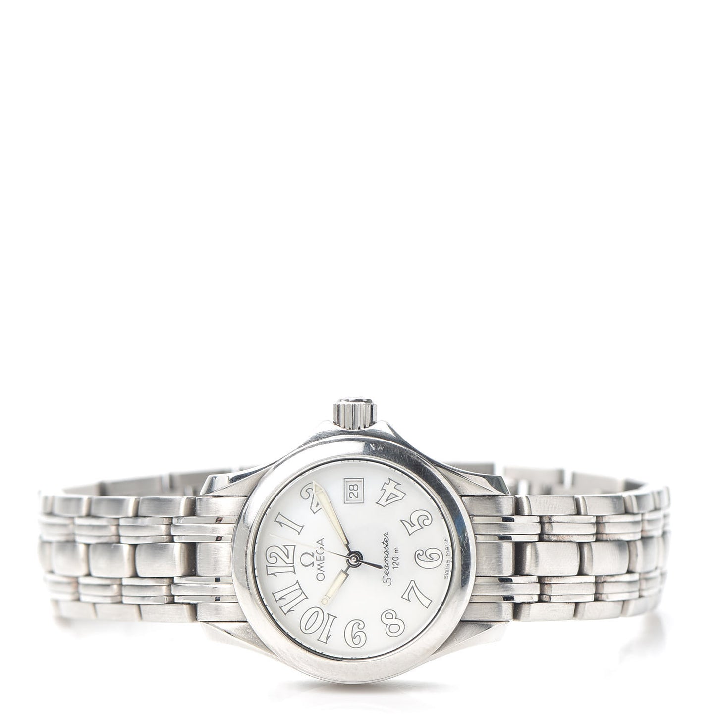 Stainless Steel Mother of Pearl 26mm Seamaster Quartz Watch 2581.70