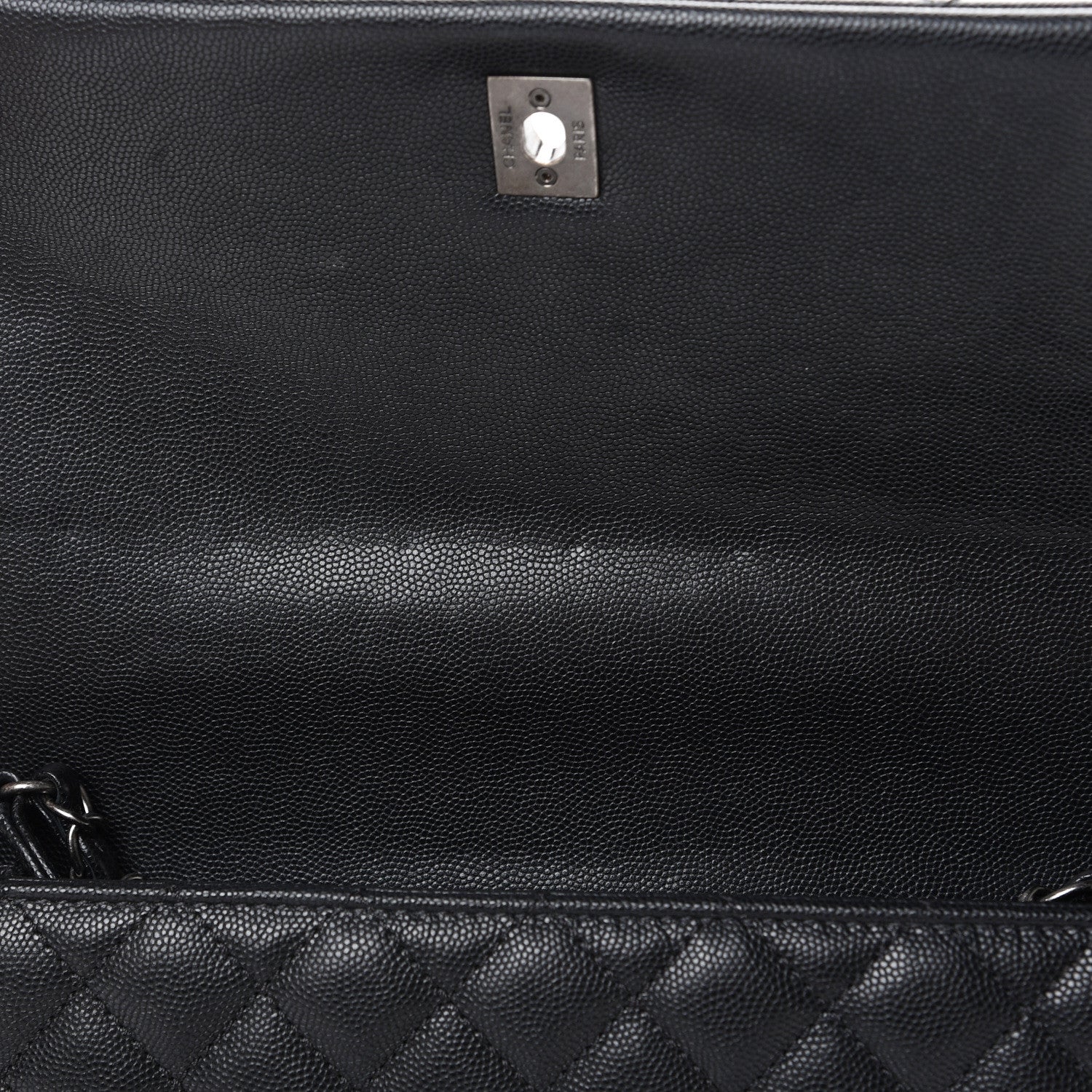 Chanel Caviar Lizard Quilted Medium Coco Handle Flap Black 12 of 12