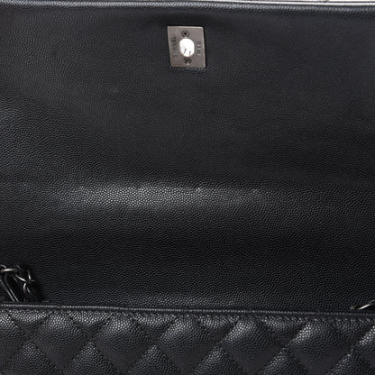 Chanel Caviar Lizard Quilted Medium Coco Handle Flap Black 12 of 12