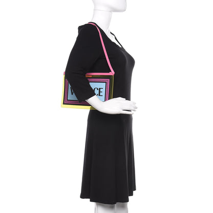 Versace Vinyl Rubber Calfskin 90s Logo Pouch Multicolor 2 of 10