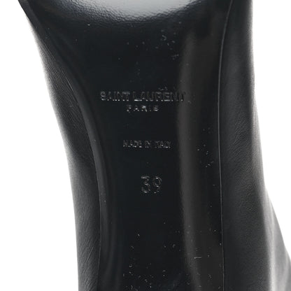 Saint Laurent Smooth Calfskin 90 Kidd Knee High Boots 39 Black 7 of 9