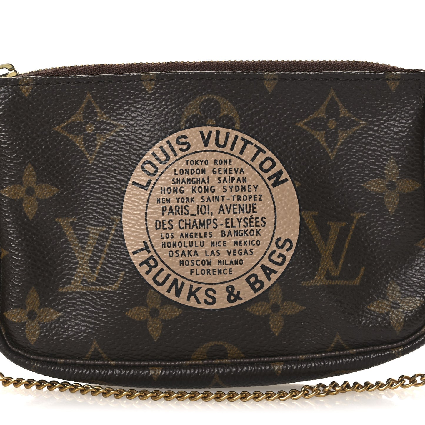 Monogram Complice Trunks and Bags Mini Pochette Accessories Beige