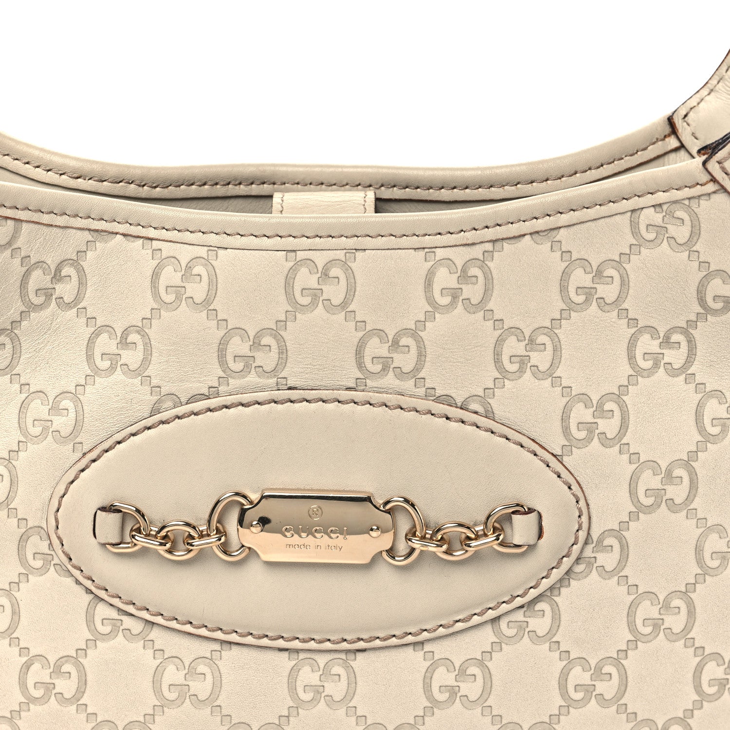 Gucci Guccissima Punch Hobo Off White 8 of 11