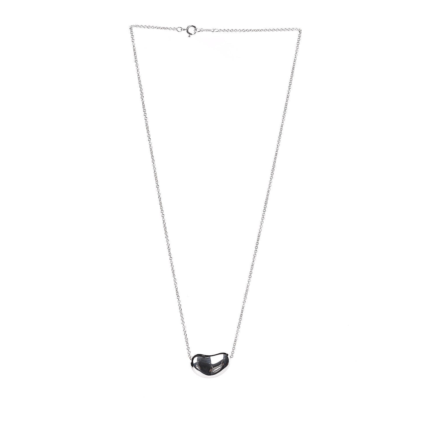 Sterling Silver 20mm Elsa Peretti Bean Pendant Necklace