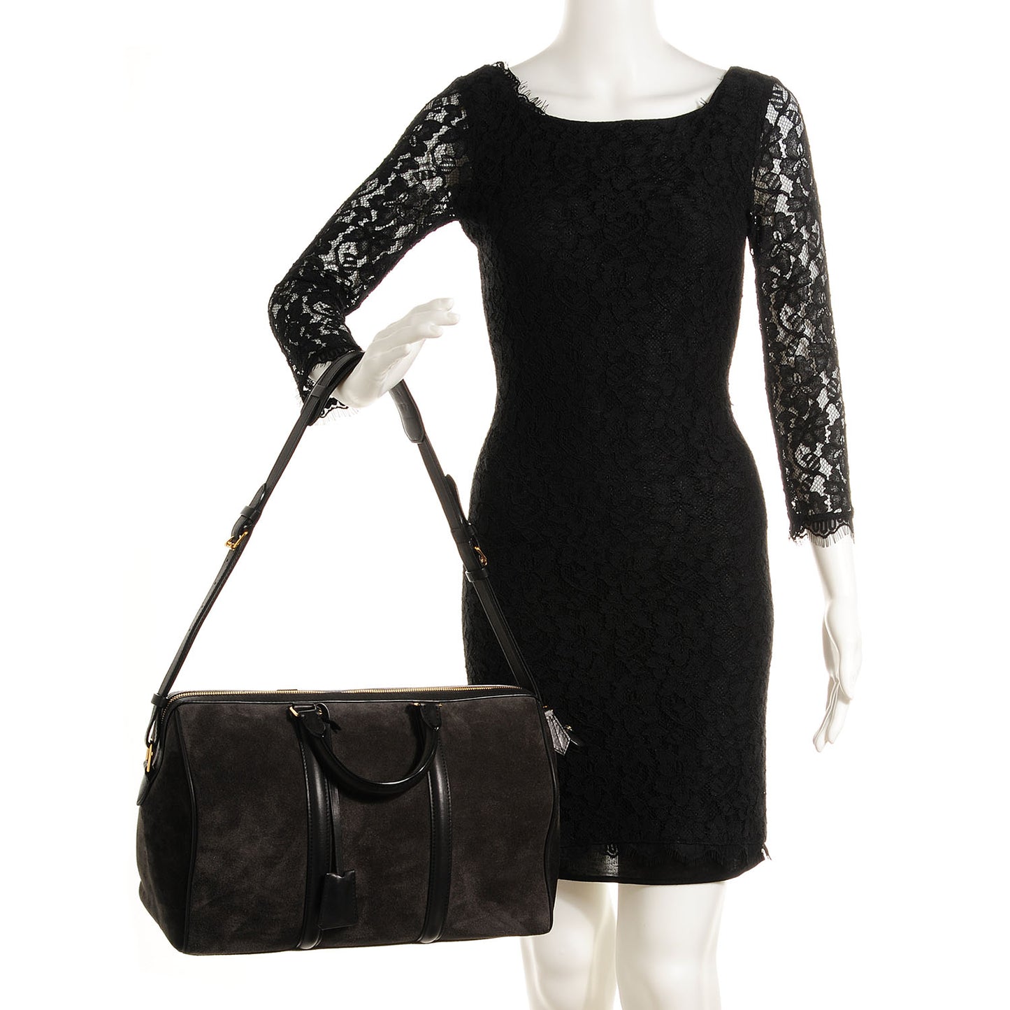 Suede Calfskin SC Bag MM Asphalt