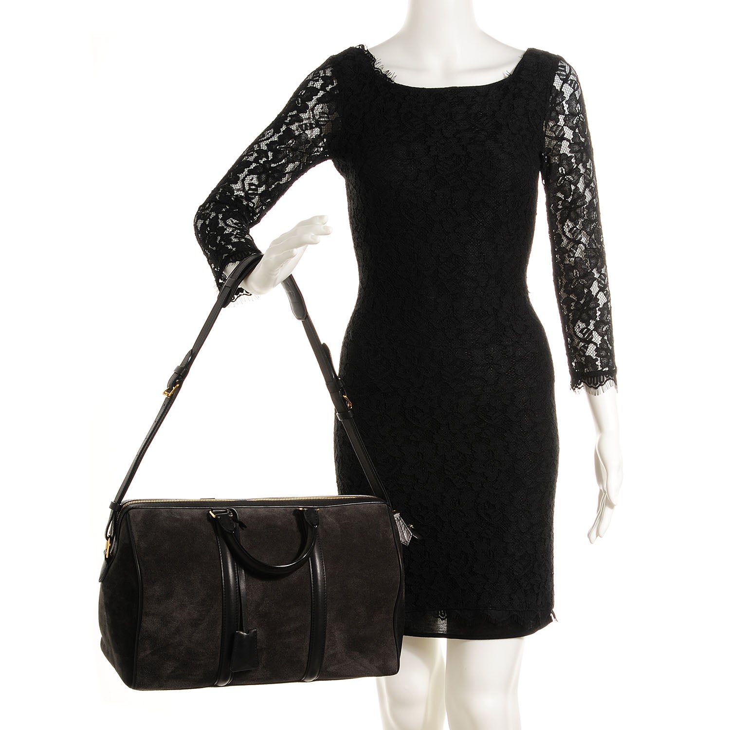 Louis Vuitton Suede Calfskin SC Bag MM Asphalt 2 of 7