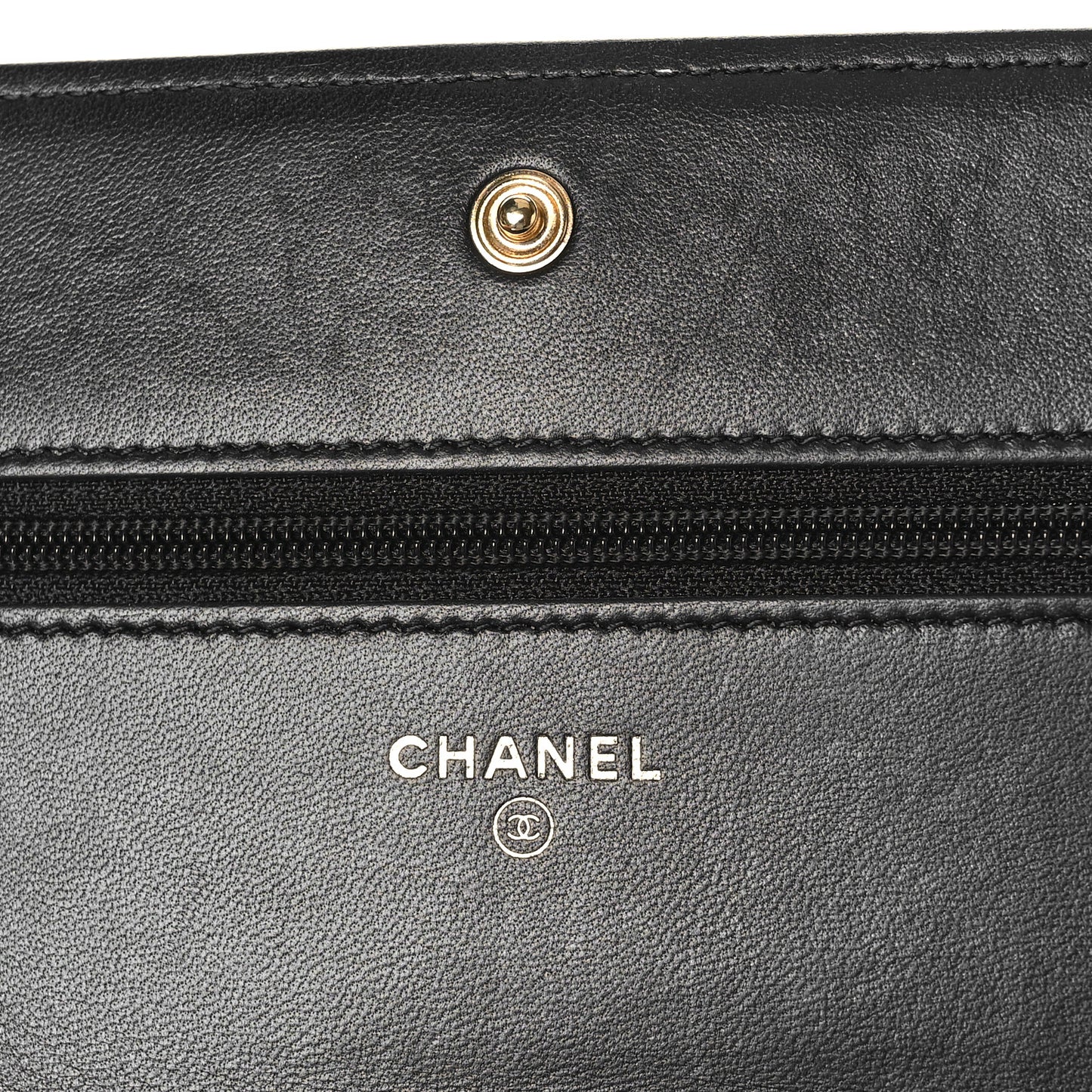 Lambskin Quilted Boy Wallet On Chain WOC Black