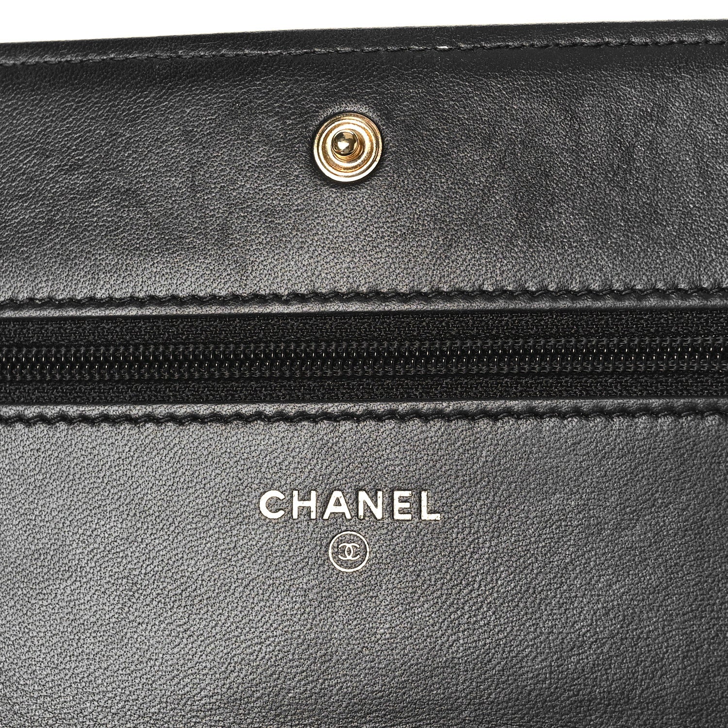 Chanel Lambskin Quilted Boy Wallet On Chain WOC Black 6 of 15
