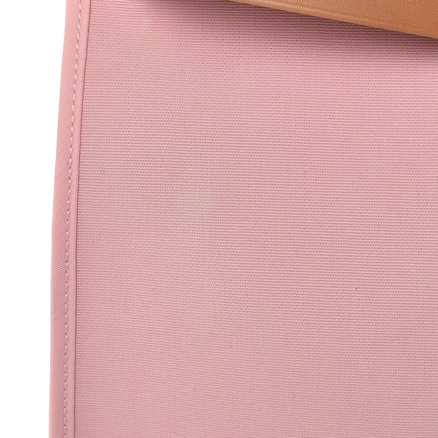 Hermes Vache Hunter Toile Herbag Zip 31 PM Rose Sakura 12 of 12