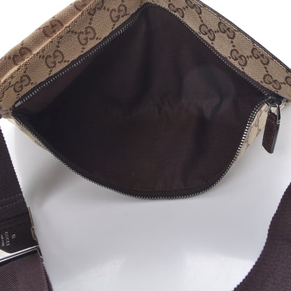 Gucci GG Monogram Double Pocket Belt Bag Dark Brown 5 of 7