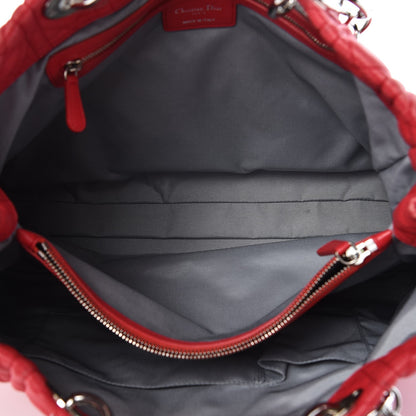 Christian Dior Lambskin Cannage Large Dior Soft Shopping Tote Coral 5 of 16