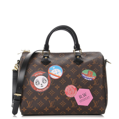 Louis Vuitton Monogram My World Tour Speedy Bandouliere 30 Black 1 of 8