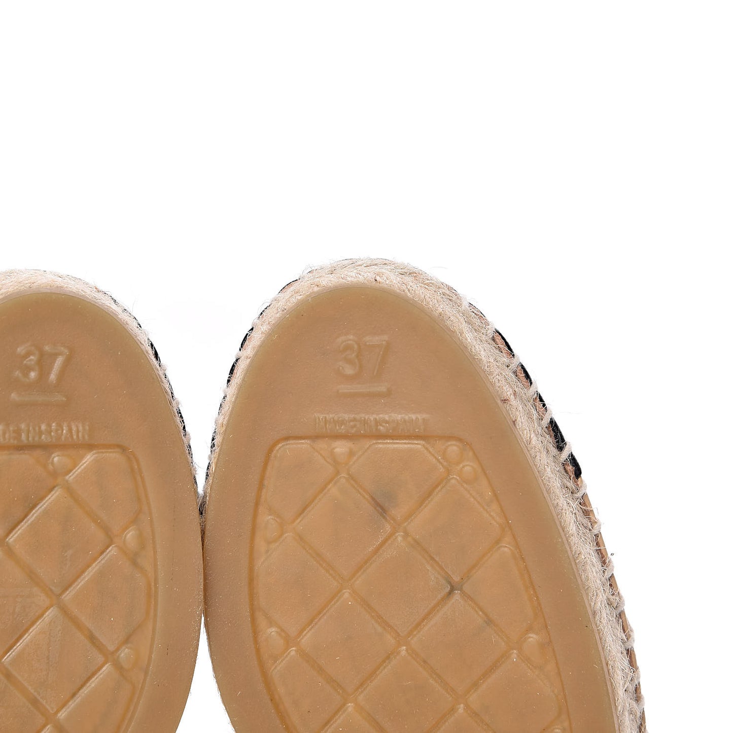 Lambskin CC Espadrilles 37 Beige Black