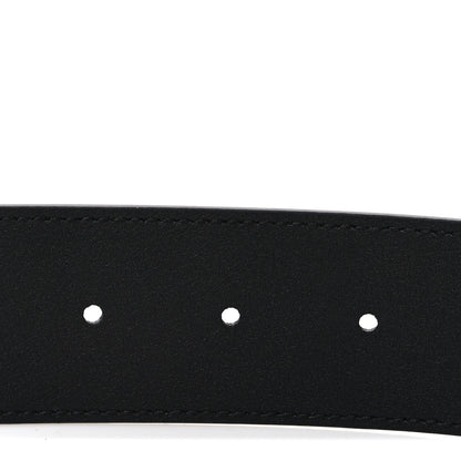 Gucci GG Supreme Monogram Matte Plutone Calfskin Double G 40mm Belt 75 30 Beige Ebony Black 4 of 5