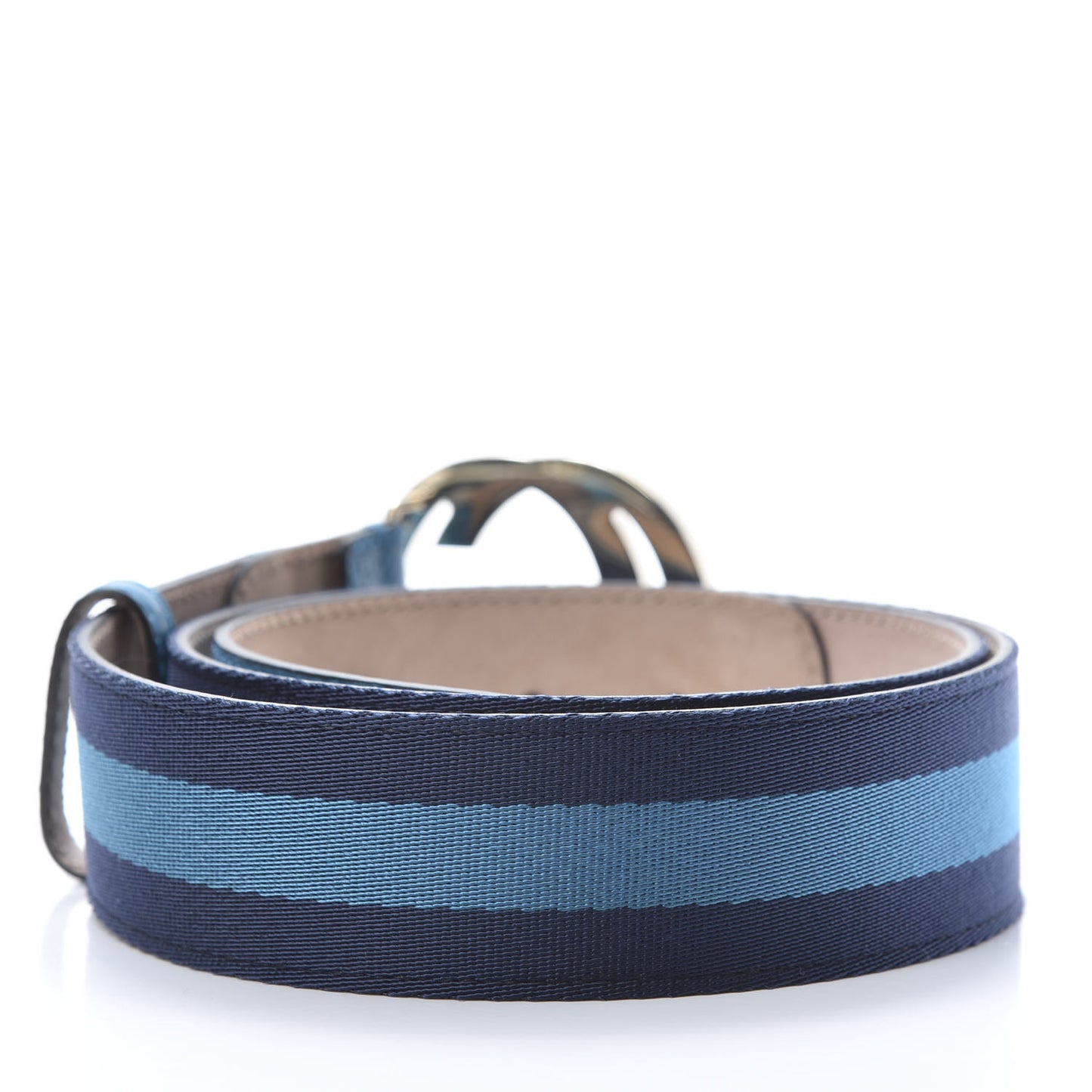 Calfskin Canvas Web Interlocking G Belt 90 36 Light Blue