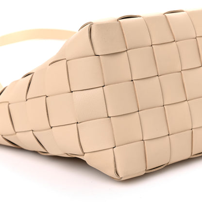 Bottega Veneta Lambskin Maxi Intrecciato Bowling Cassette Shoulder Bag Porridge 10 of 11