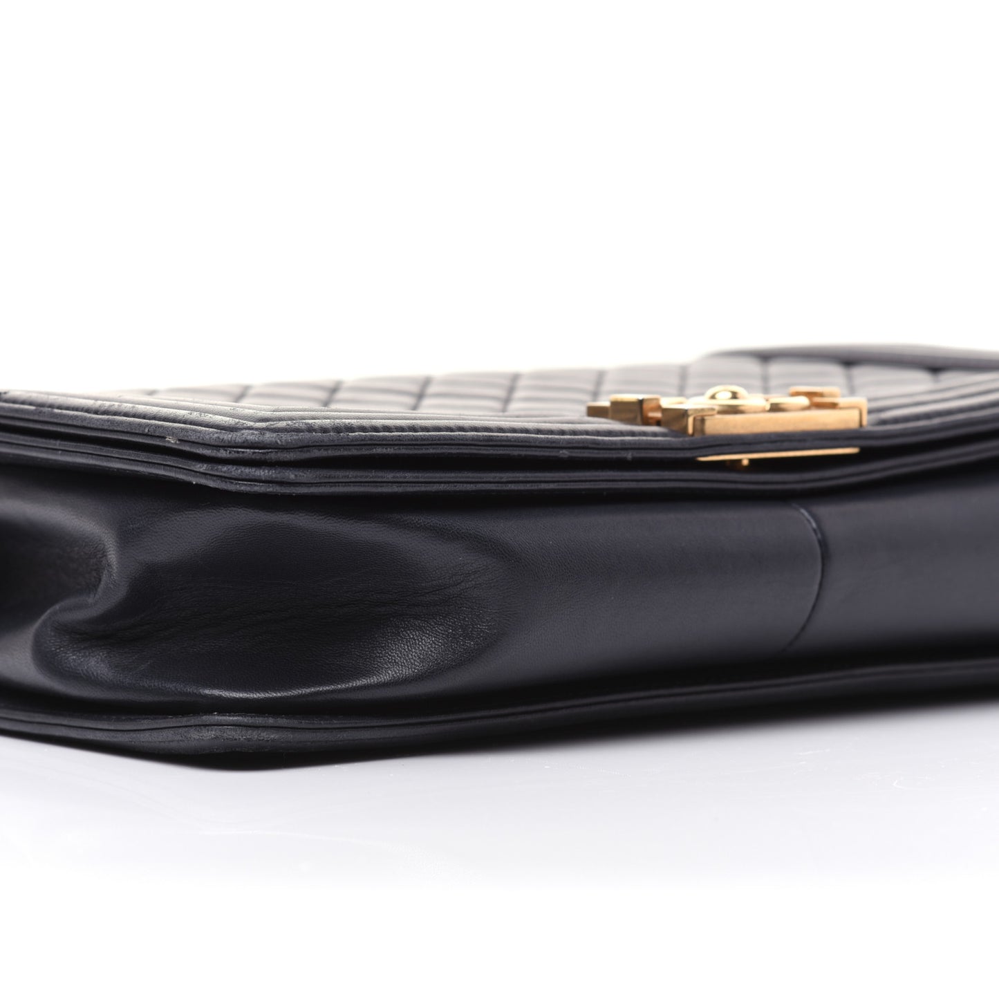 Lambskin Quilted New Medium Boy Flap Navy Blue