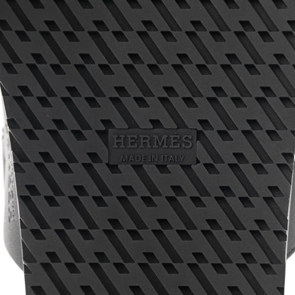 Hermes Calfskin Womens Chypre Sandals 38.5 Black 6 of 9