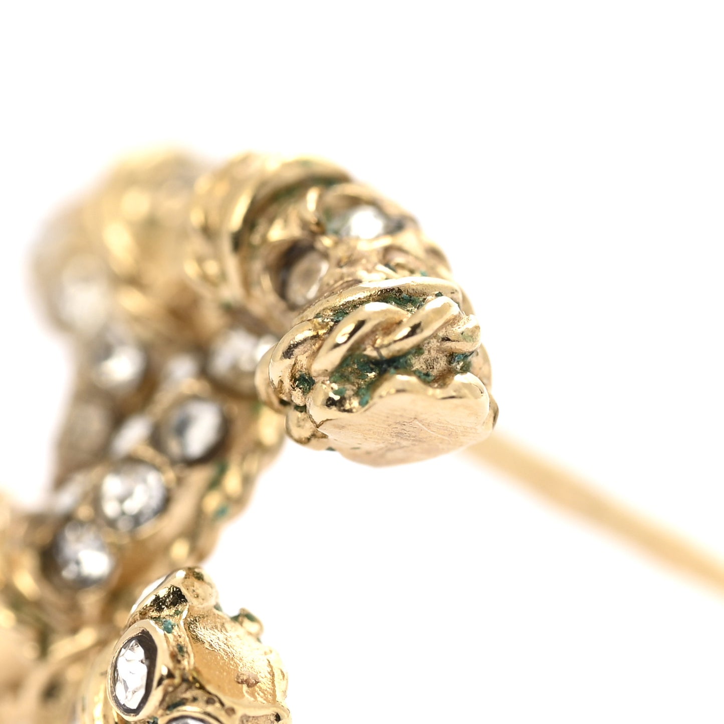 Crystal Mini Twist CC Earrings Gold