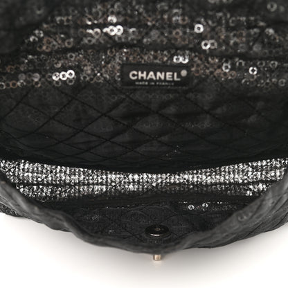 Chanel Hidden Sequin Maxi Flap Black 4 of 11