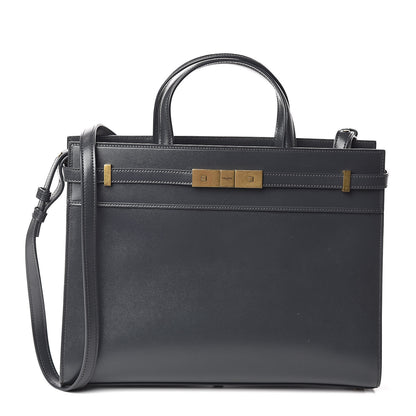 Saint Laurent Calfskin Small Manhattan Shopper Tote Smog 1 of 9