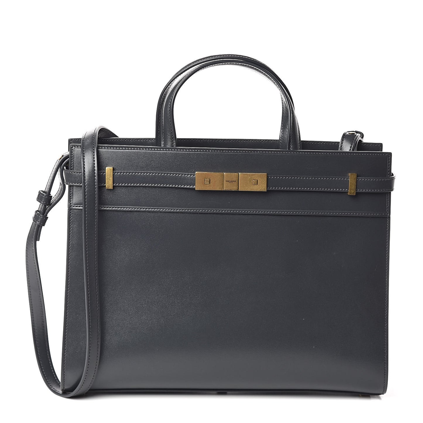 Calfskin Small Manhattan Shopper Tote Smog