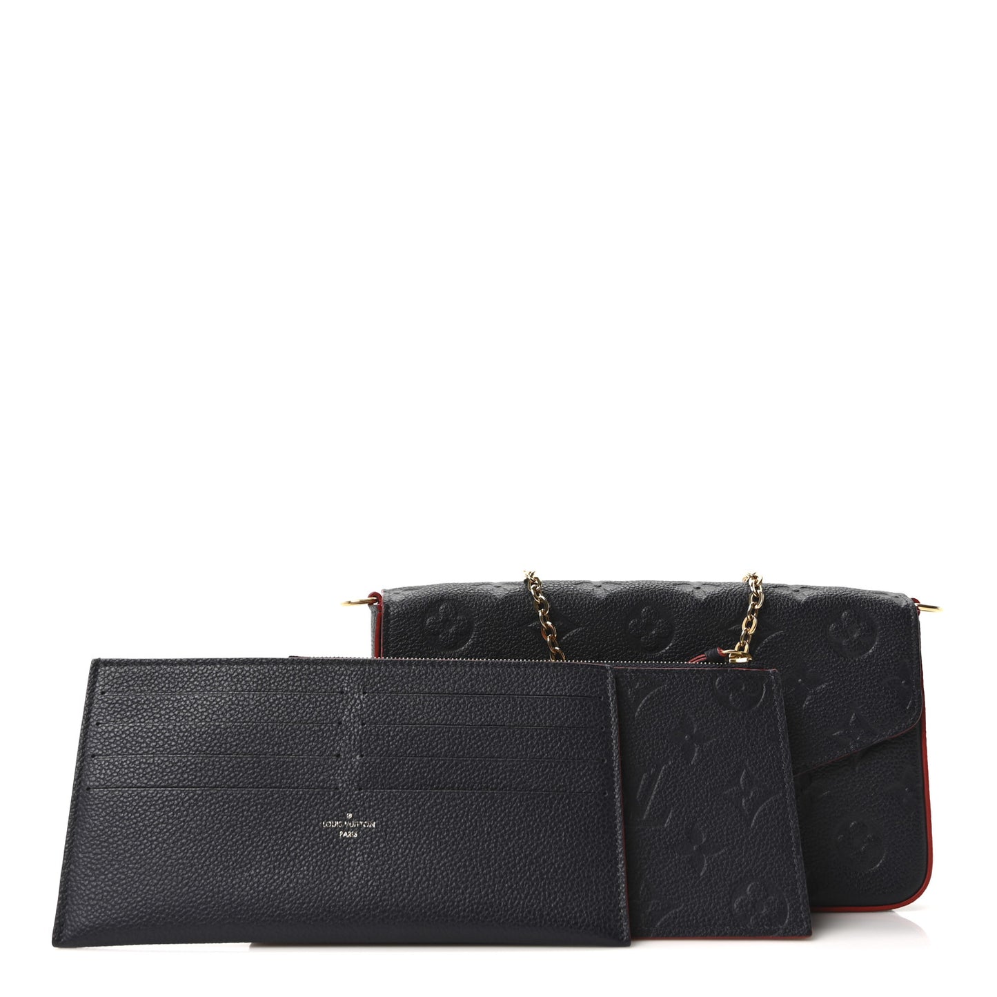 Empreinte Pochette Felicie Chain Wallet Marine Rouge