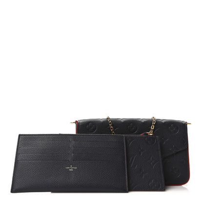 Louis Vuitton Empreinte Pochette Felicie Chain Wallet Marine Rouge 3 of 12
