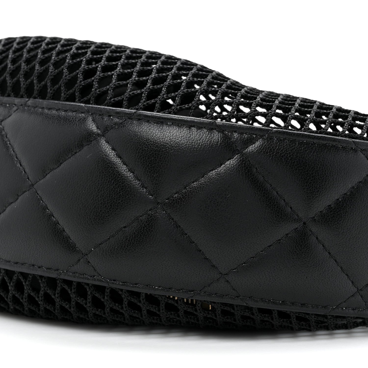 Chanel Mesh Shiny Lambskin Chain Hobo Black 10 of 11