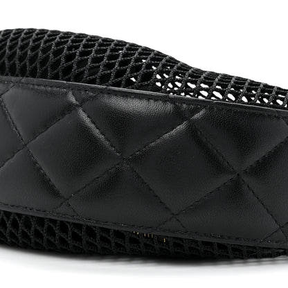 Chanel Mesh Shiny Lambskin Chain Hobo Black 10 of 11