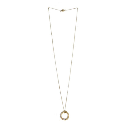 David Yurman 18K Yellow Gold Diamond Crossover Pendant Necklace 3 of 11
