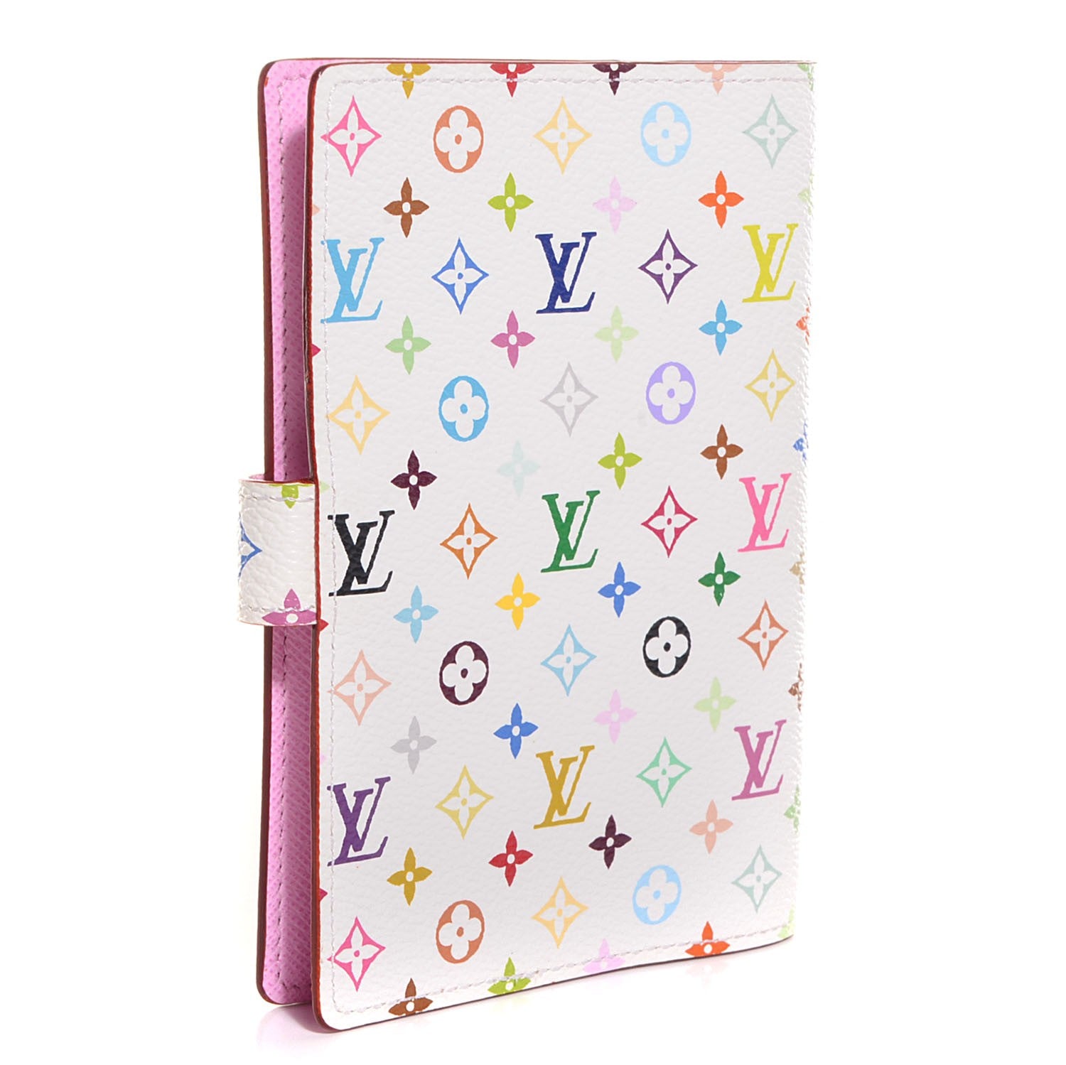 Louis Vuitton Monogram Multicolor Small Ring Agenda Cover White Litchi 3 of 8