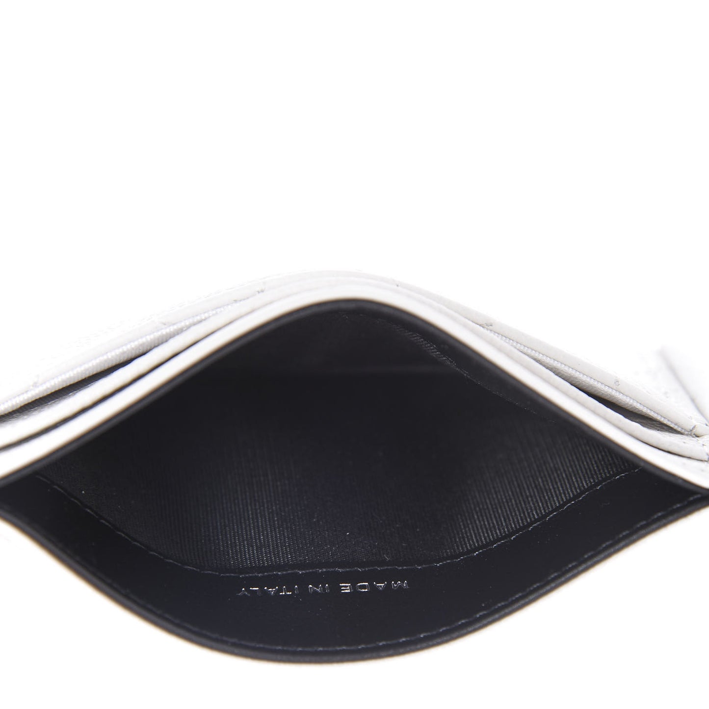 Caviar Quilted My Everything Card Holder White Black