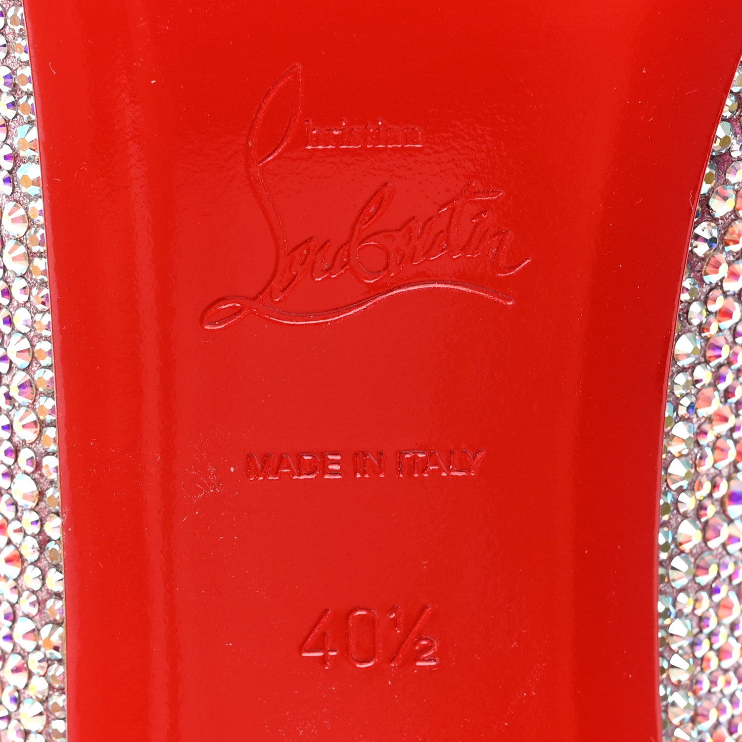 Christian Louboutin Suede Metal Pigalle Follies Strass Flats 40.5 Version Aurore Borea 6 of 10