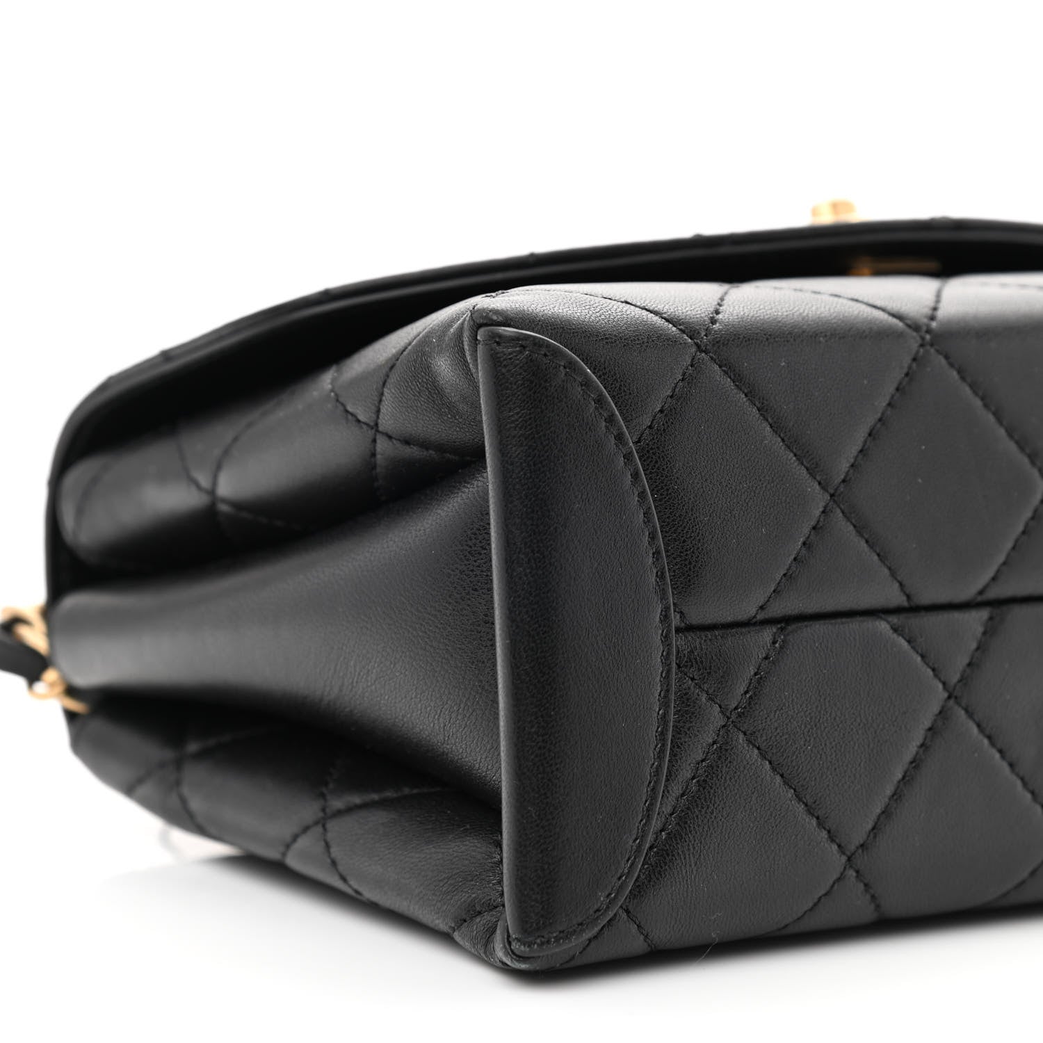 Chanel Lambskin Quilted Trendy Spirit Top Handle Flap Black 8 of 9