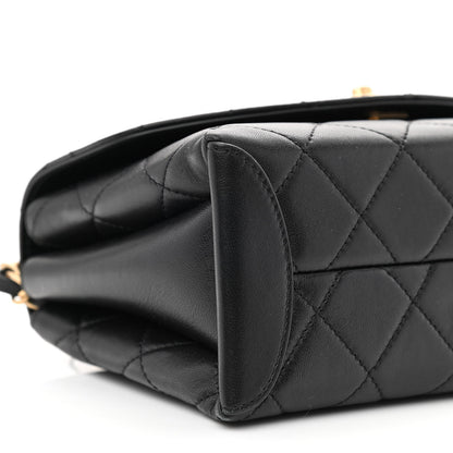 Chanel Lambskin Quilted Trendy Spirit Top Handle Flap Black 8 of 9