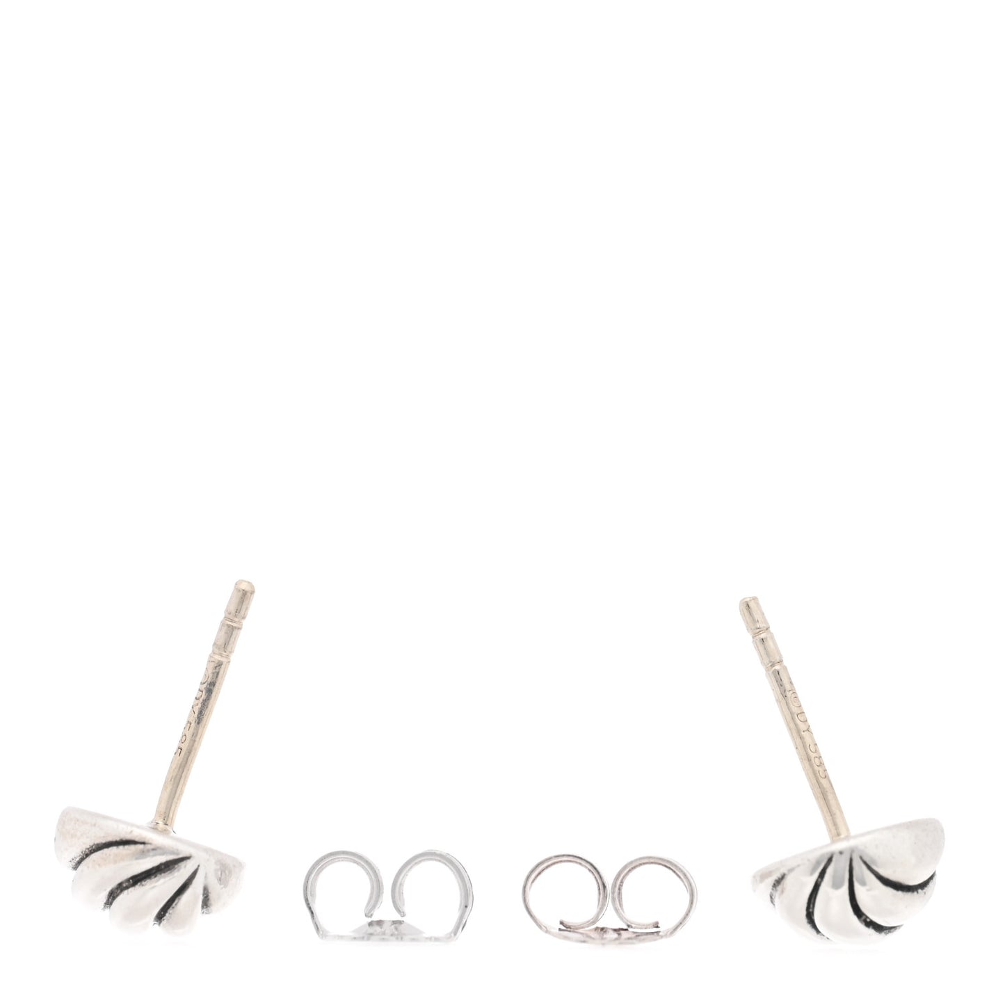 Sterling Silver 8mm Sculpted Cable Stud Earrings