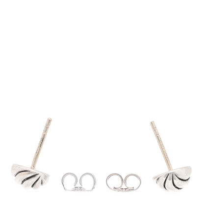 David Yurman Sterling Silver 8mm Sculpted Cable Stud Earrings 3 of 4
