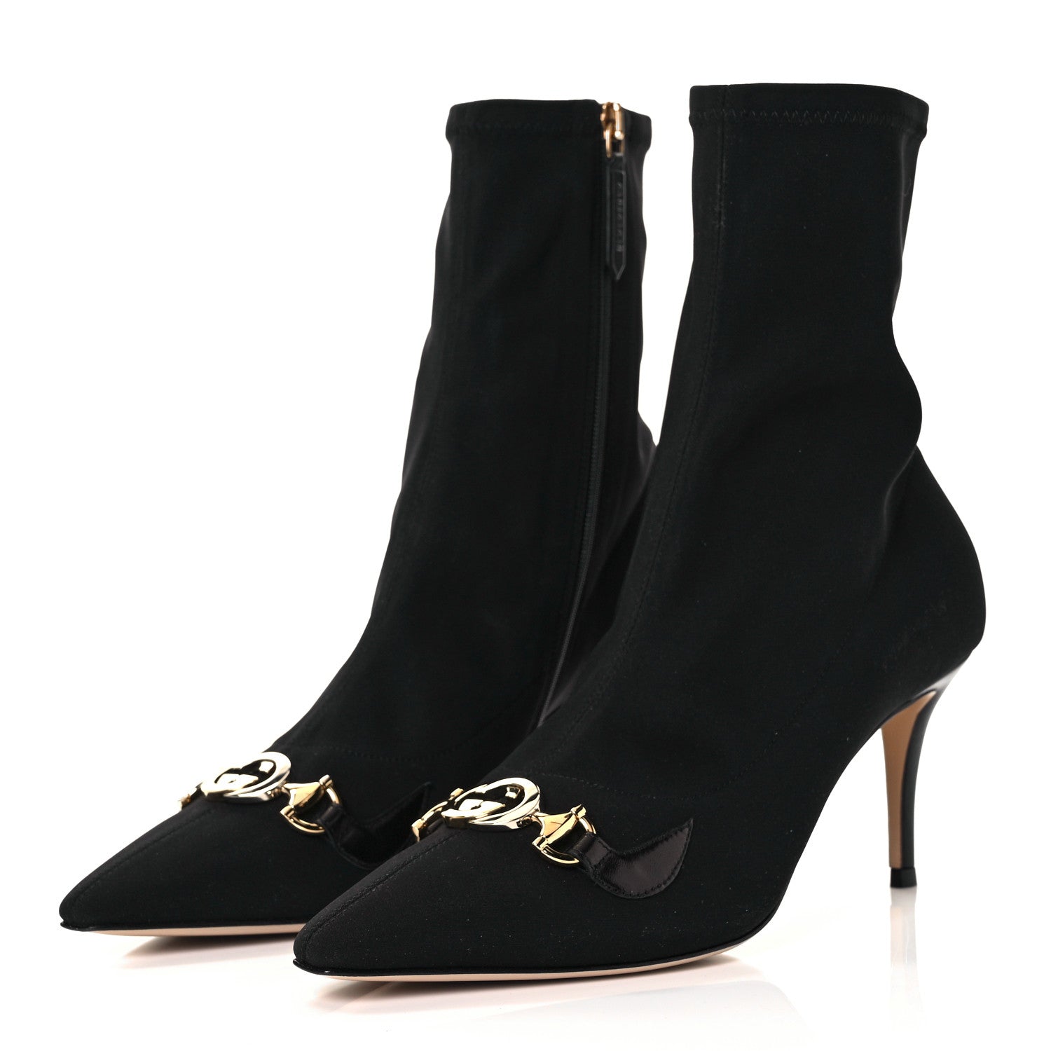 Gucci Stretch Fabric Calfskin Zumi Sock Boots 38.5 Black 3 of 6