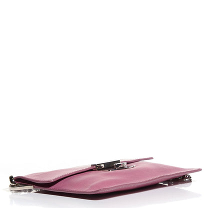 Prada Glace Calf Detachable Chain Clutch Pink 4 of 9