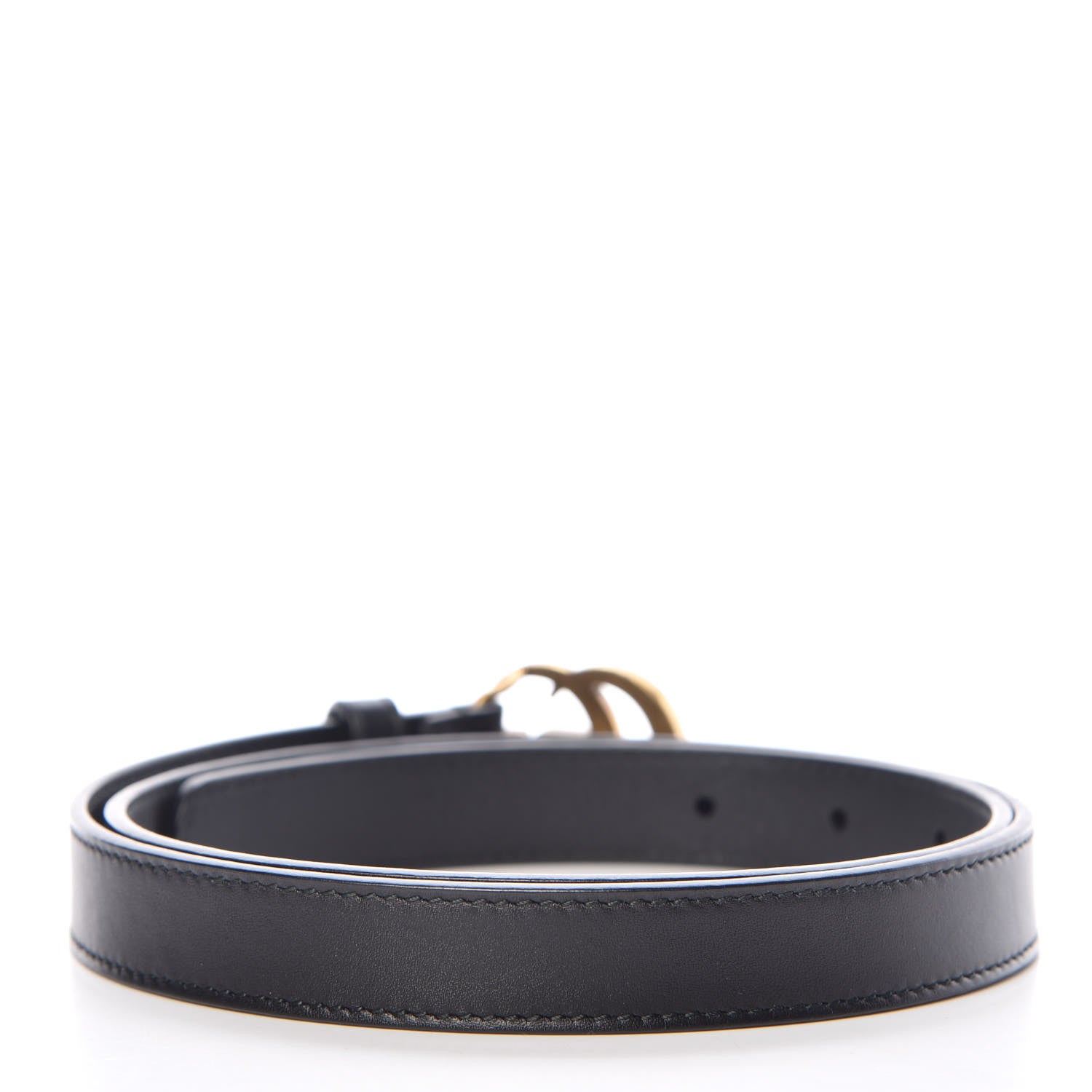 Gucci Calfskin Double G 20mm Belt 80 32 Black 3 of 6