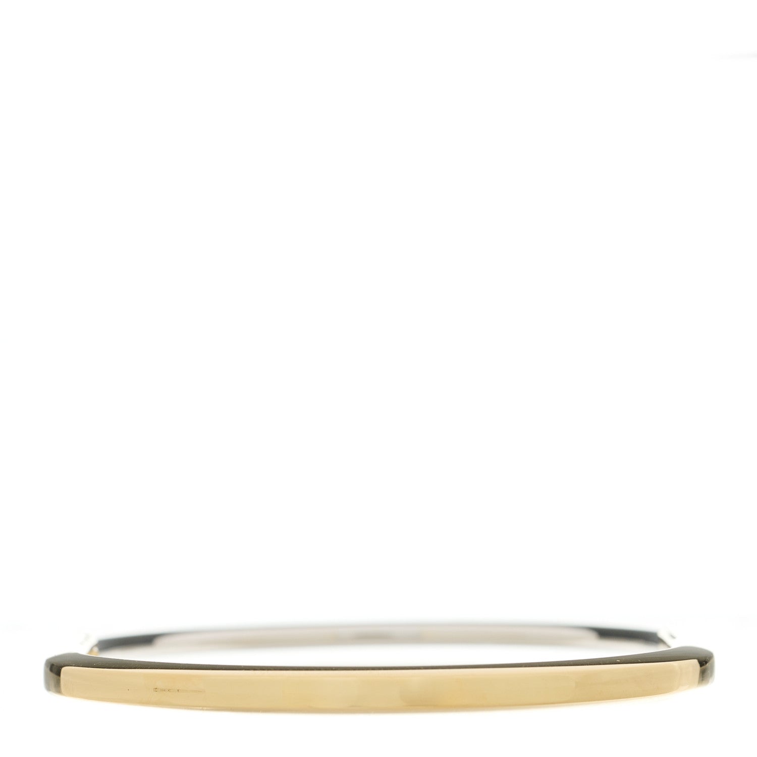 Tiffany 18K Yellow White Gold Lock Narrow Bangle Bracelet 4 of 6
